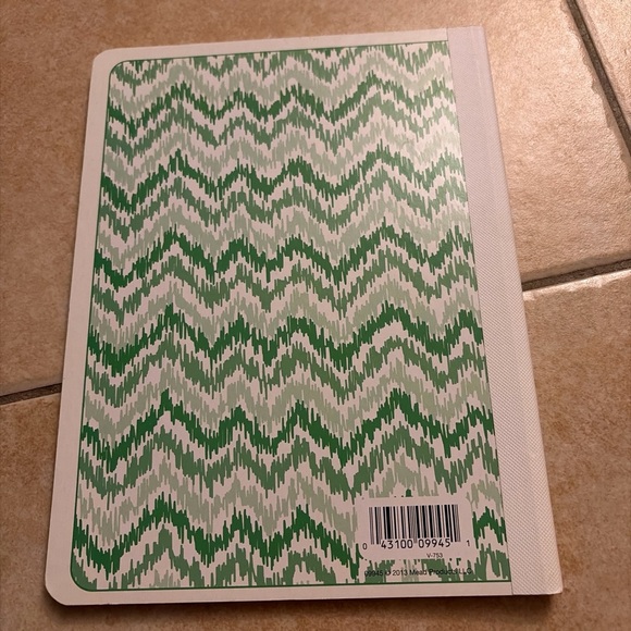 Mead Green Patterned College Ruled Notebook - Picture 2 of 2
